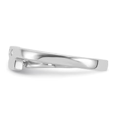 White Ice Sterling Silver Rhodium-plated Diamond Ring - 6
