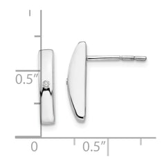White Ice Sterling Silver Rhodium-plated Diamond Post Earrings - 3