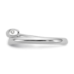 White Ice Sterling Silver Rhodium-plated Diamond Ring - 12
