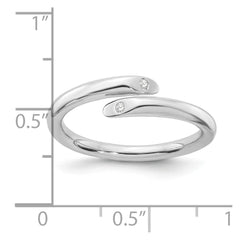 White Ice Sterling Silver Rhodium-plated Diamond Ring - 12