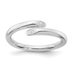 White Ice Sterling Silver Rhodium-plated Diamond Ring - 12