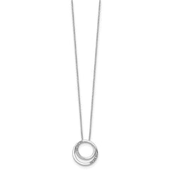 White Ice Sterling Silver Rhodium-plated 18 Inch Diamond Necklace with 2 Inch Extender - 5