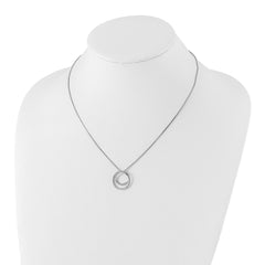 White Ice Sterling Silver Rhodium-plated 18 Inch Diamond Necklace with 2 Inch Extender - 5