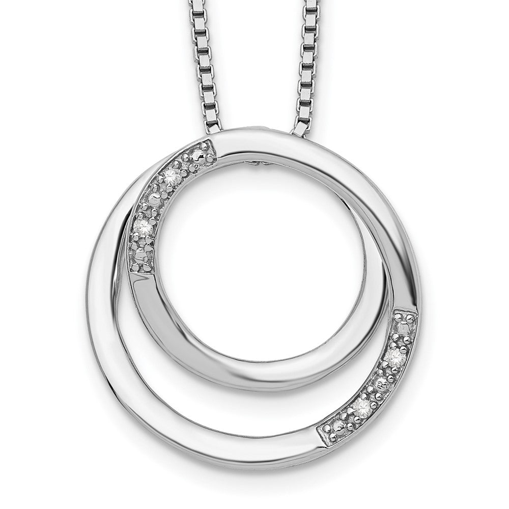 White Ice Sterling Silver Rhodium-plated 18 Inch Diamond Necklace with 2 Inch Extender - 5