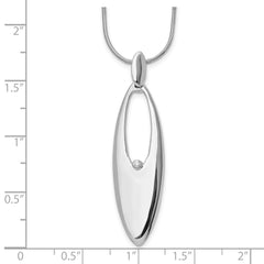 White Ice Sterling Silver Rhodium-plated 18 Inch Diamond Necklace with 2 Inch Extender - 3