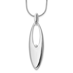 White Ice Sterling Silver Rhodium-plated 18 Inch Diamond Necklace with 2 Inch Extender - 3