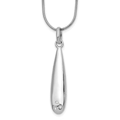 White Ice Sterling Silver Rhodium-plated 18 Inch Diamond Necklace with 2 Inch Extender - 13