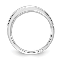 White Ice Sterling Silver Rhodium-plated Diamond Ring - 9