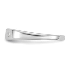 White Ice Sterling Silver Rhodium-plated Diamond Ring - 9