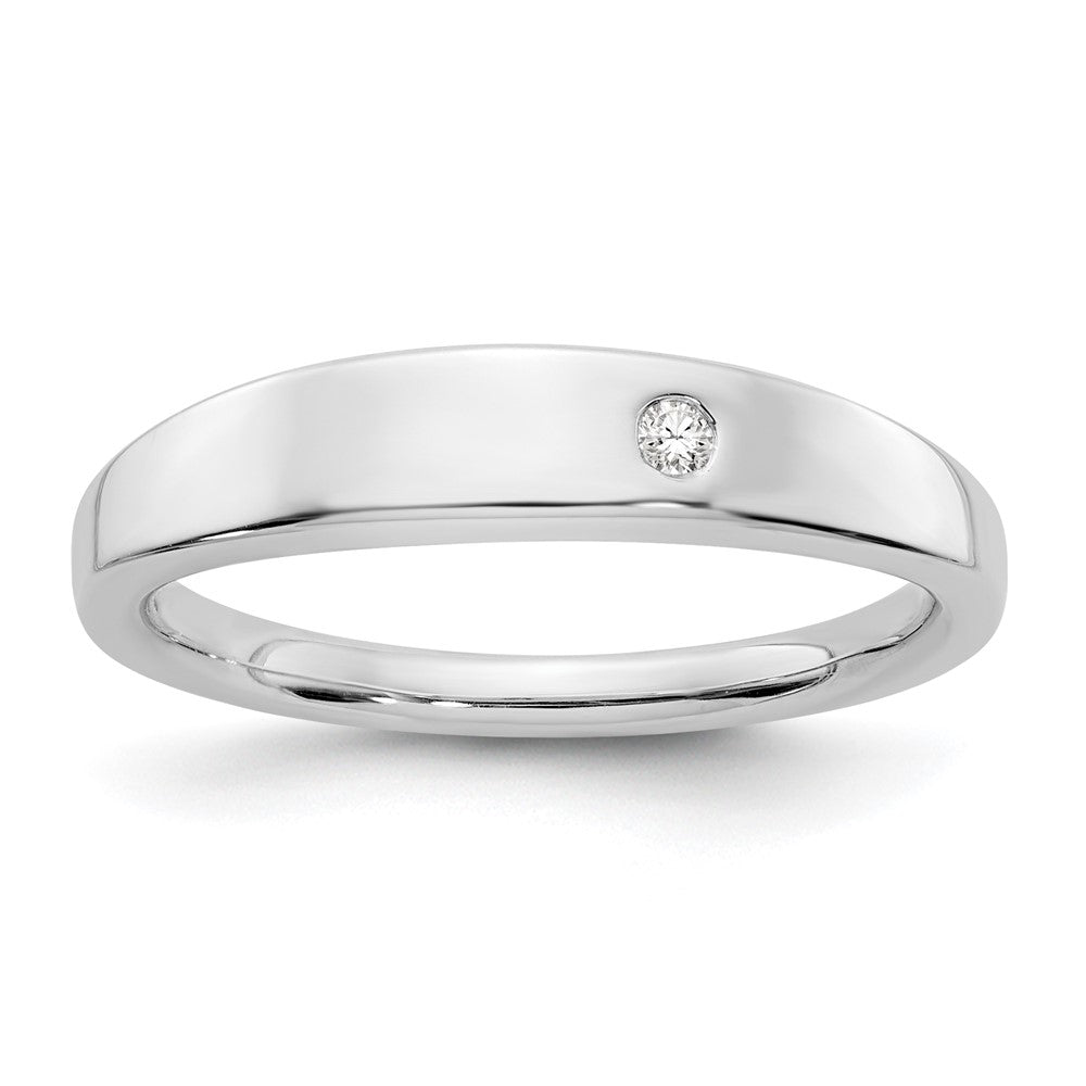 White Ice Sterling Silver Rhodium-plated Diamond Ring - 9