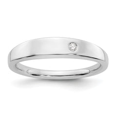 White Ice Sterling Silver Rhodium-plated Diamond Ring - 10