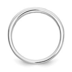 White Ice Sterling Silver Rhodium-plated Chanel-set Diamond Ring - 3
