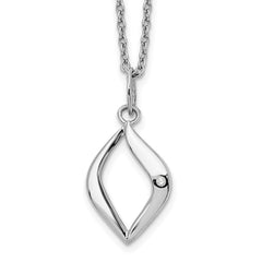 White Ice Sterling Silver Rhodium-plated 18 Inch Diamond Necklace with 2 Inch Extender - 4