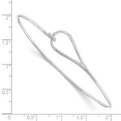 White Ice Sterling Silver Rhodium-plated Diamond Bangle - 4