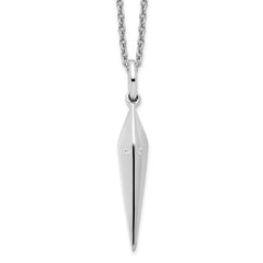 White Ice Sterling Silver Rhodium-plated 18 Inch Diamond Necklace with 2 Inch Extender - 7
