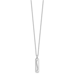 White Ice Sterling Silver Rhodium-plated 18 Inch Diamond Necklace with 2 Inch Extender - 12
