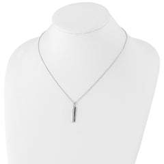 White Ice Sterling Silver Rhodium-plated 18 Inch Diamond Necklace with 2 Inch Extender - 12