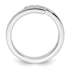 White Ice Sterling Silver Rhodium-plated Diamond Ring - 11