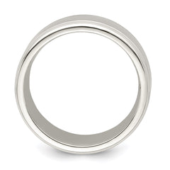 Sterling Silver 6mm Polished Flat Beveled Edge Fancy Band Size 11.5