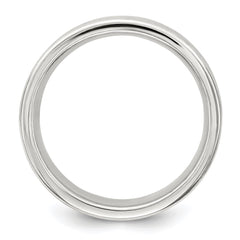 Sterling Silver 7mm Polished 5-Row Fancy Band Size 11.5
