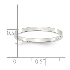 Sterling Silver 2mm Lightweight Flat Size 4.5 Band