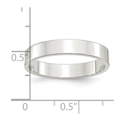 Sterling Silver 4mm Lightweight Flat Size 4 Band