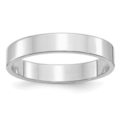 SS Rhodium-plated 4mm Flat Size 9 Band