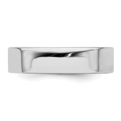 Sterling Silver Rhodium-plated 5mm Flat Size 12.5 Band