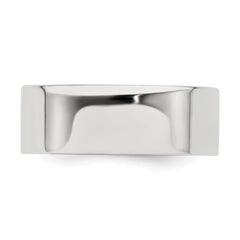 Sterling Silver 7mm Lightweight Flat Size 10 Band