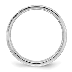 Sterling Silver Rhodium-plated 7mm Flat Size 4 Band