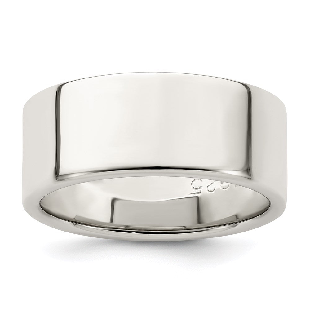 Sterling Silver 8mm Lightweight Flat Size 7.5 Band