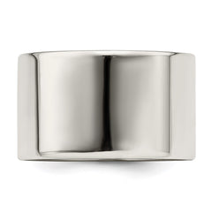 Sterling Silver 12mm Lightweight Flat Size 13 Band