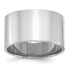 SS Rhodium-plated 12mm Flat Size 4 Band