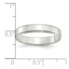 Sterling Silver 4mm Flat with Step Edge Size 9 Band