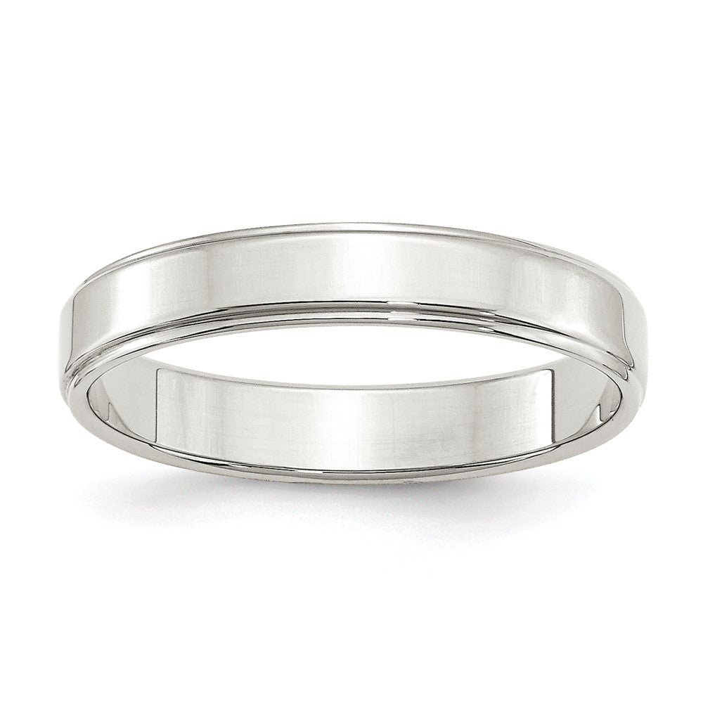 Sterling Silver 4mm Flat with Step Edge Size 7 Band