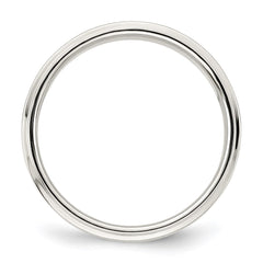 Sterling Silver 5mm Flat with Step Edge Size 9 Band