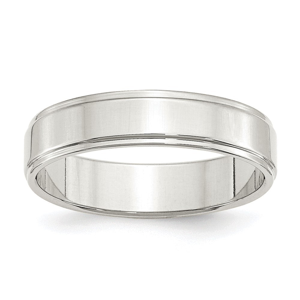 Sterling Silver 5mm Flat with Step Edge Size 8 Band
