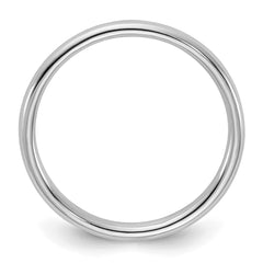 Sterling Silver Rhodium-plated 2mm Half-Round Size 8 Band