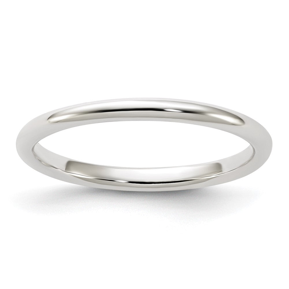 Sterling Silver 2mm Half Round Size 7.5 Band