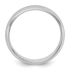 Sterling Silver Rhodium-plated 5mm Half-Round Size 8 Band
