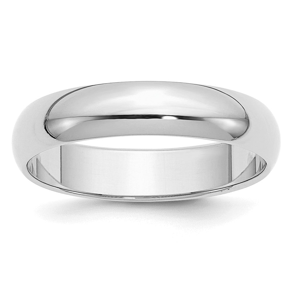 Sterling Silver Rhodium-plated 5mm Half-Round Size 11.5 Band