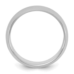 Sterling Silver Rhodium-plated 6mm Half-Round Size 8 Band