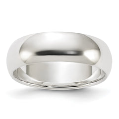 Sterling Silver 6mm Half Round Size 7 Band