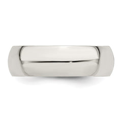 Sterling Silver 7mm Half Round Size 11 Band