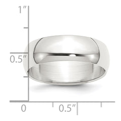 Sterling Silver 7mm Half Round Size 11 Band