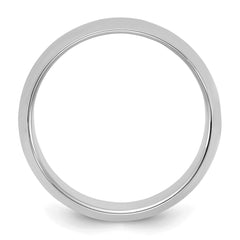 Sterling Silver Rhodium-plated 8mm Half-Round Size 7 Band