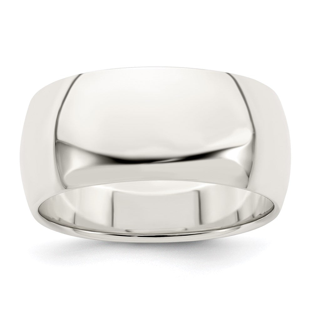 Sterling Silver 9mm Half Round Size 9.5 Band