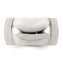 Sterling Silver 10mm Half Round Size 8.5 Band