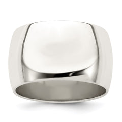 Sterling Silver 12mm Half Round Size 9.5 Band