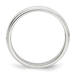 Sterling Silver 3mm Half Round Milgrain Size 7.5 Band